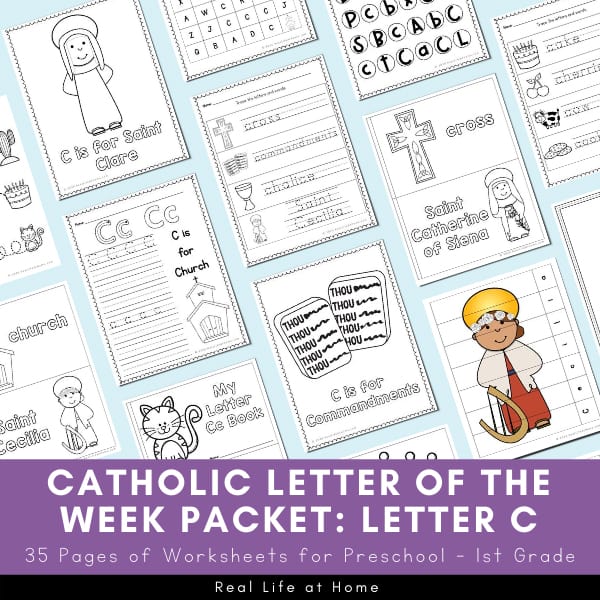 Catholic Letter of the Week Packet for Letter C