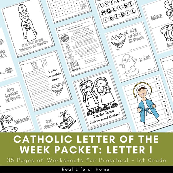 Catholic Letter of the Week - Letter I Packet Catholic Letter of the Week - Letter I Packet