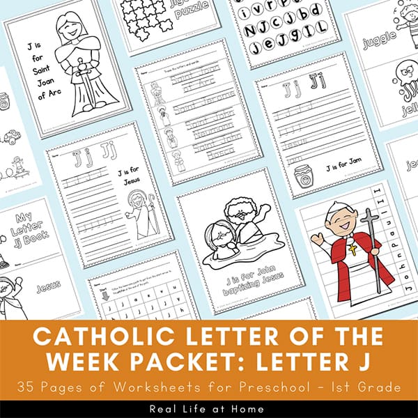 Catholic Letter of the Week - Letter J Packet Catholic Letter of the Week - Letter J Packet