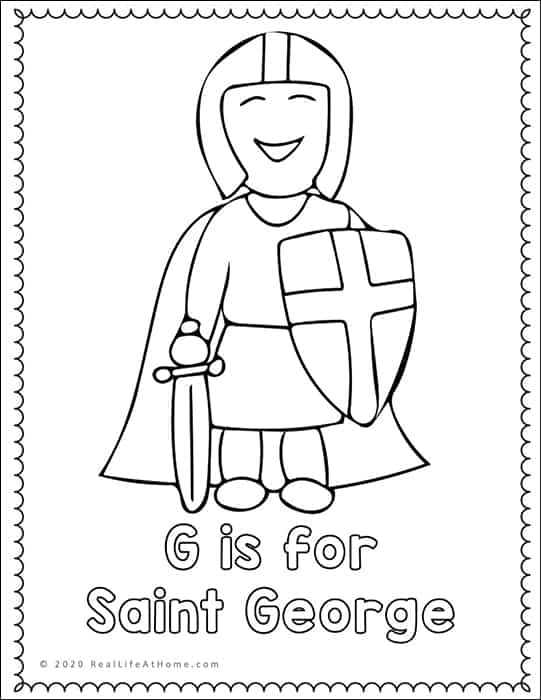 Saint George Coloring Page
