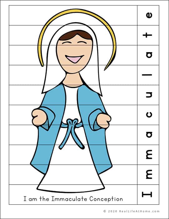 I am the Immaculate Conception Puzzle Page
