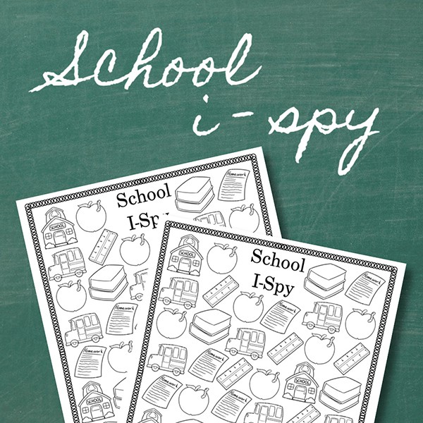 Back to School I Spy Printable Activity