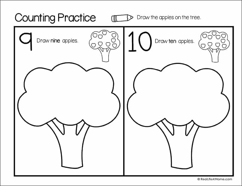 Apple Counting Task Cards