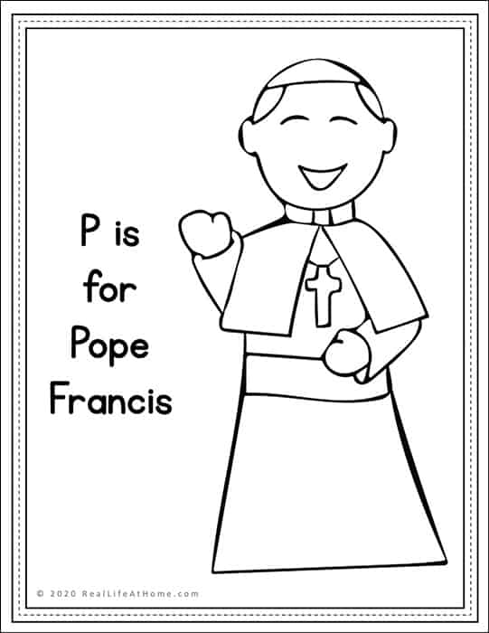 Pope Francis Coloring Page