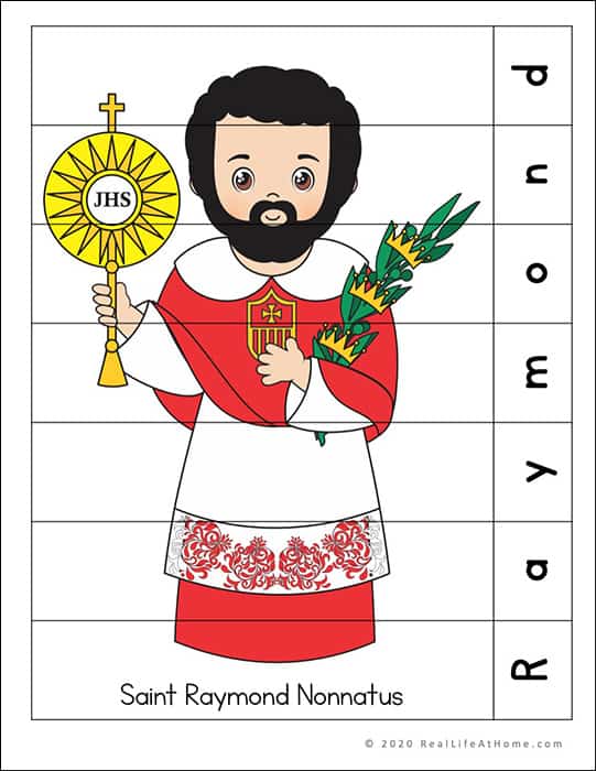 Saint Raymond Nonnatus Puzzle Page Printable