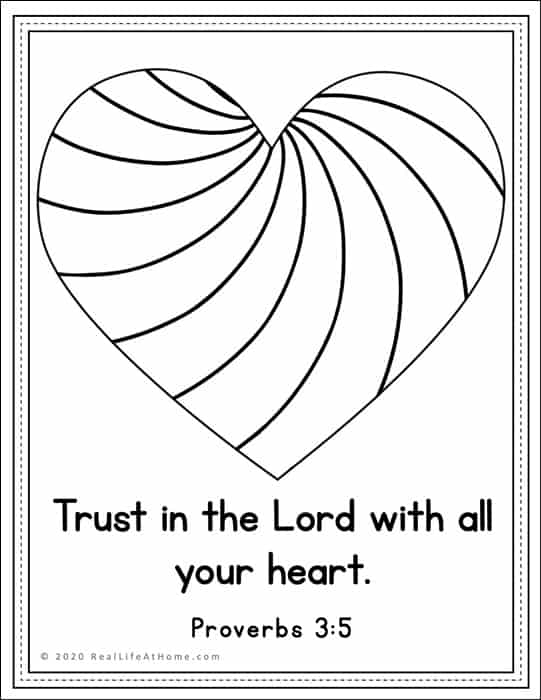 Trust in the Lord Coloring Page