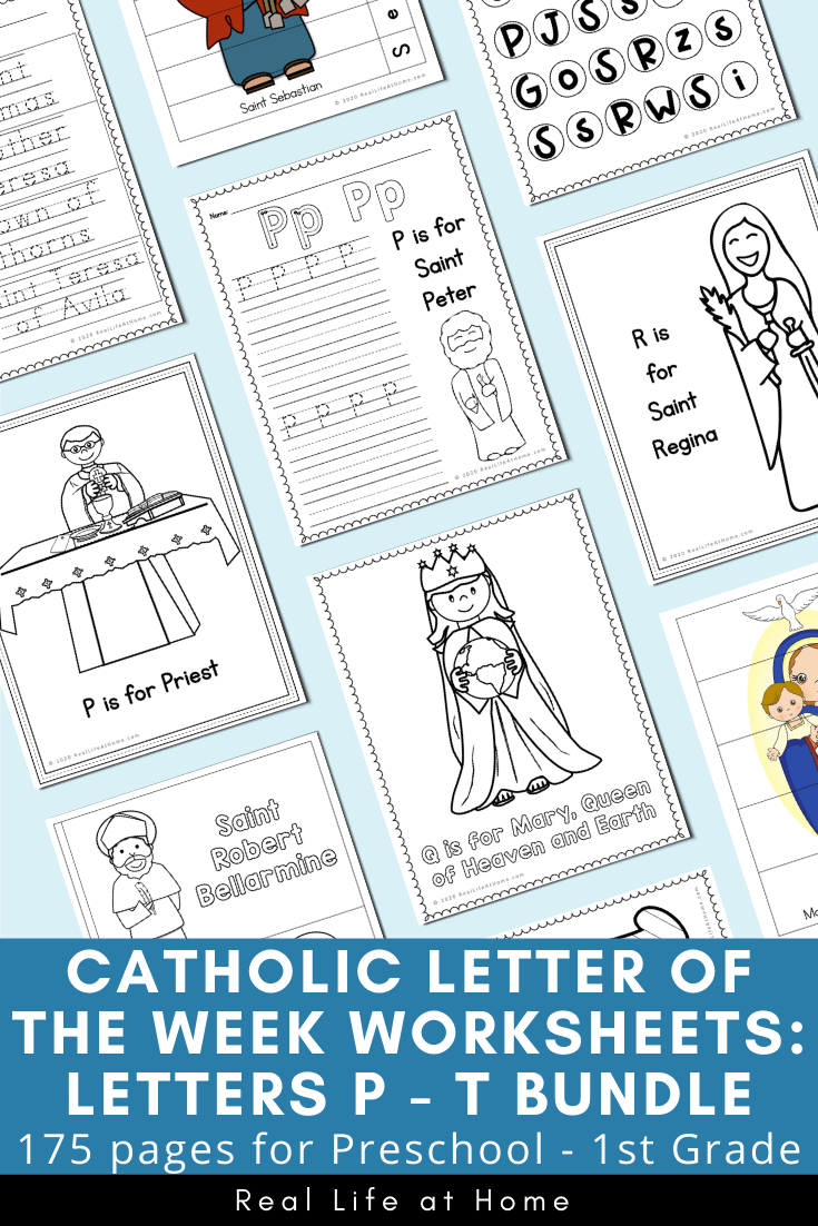 Catholic Letter of the Week Letters P - T Bundle