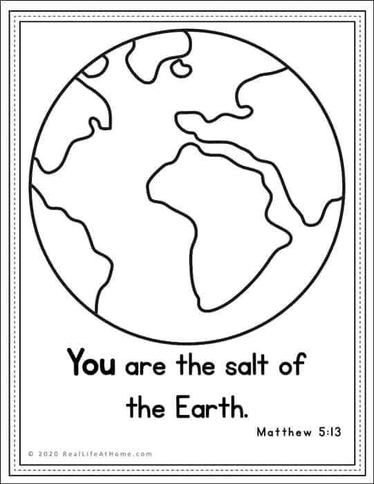 Matthew 5:13 Coloring Page