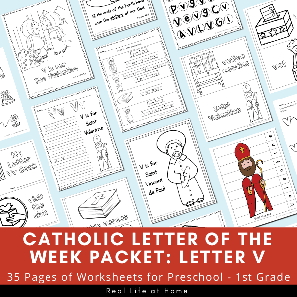 Catholic Letter of the Week Packet - Letter V