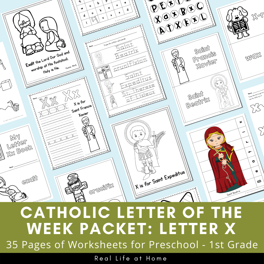 Letter X - Catholic Letter of the Week Packet