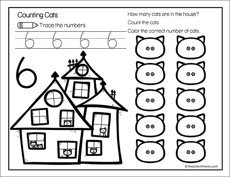 Halloween Numbers Page for Kids