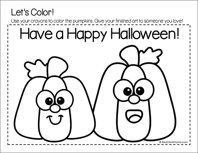 Color Your Own Halloween Card