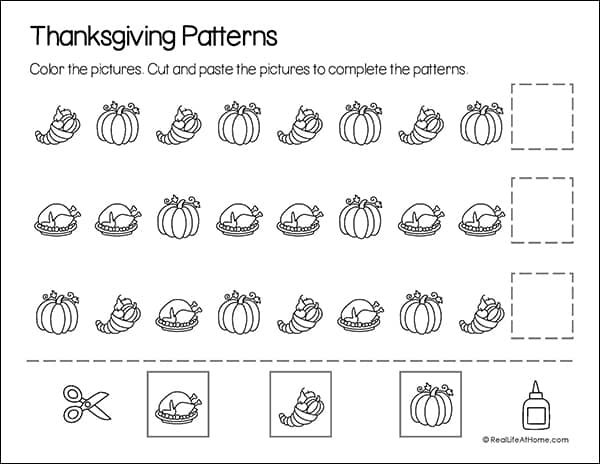 Thanksgiving pattern page