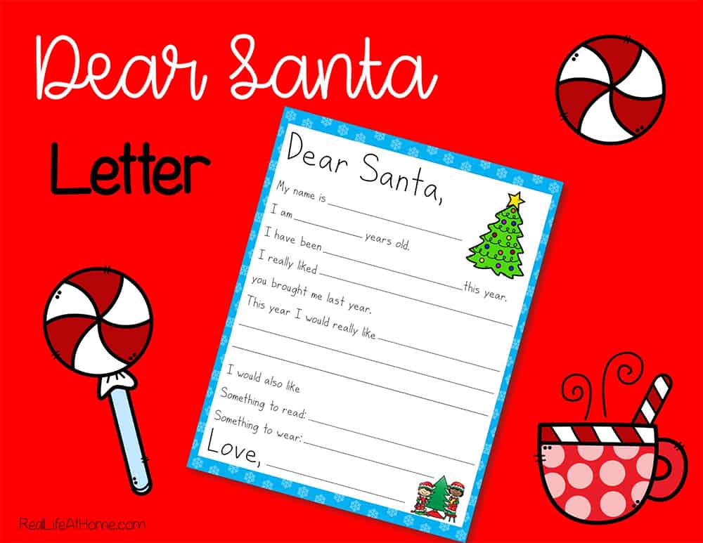 Letter to Santa Printable for Kids