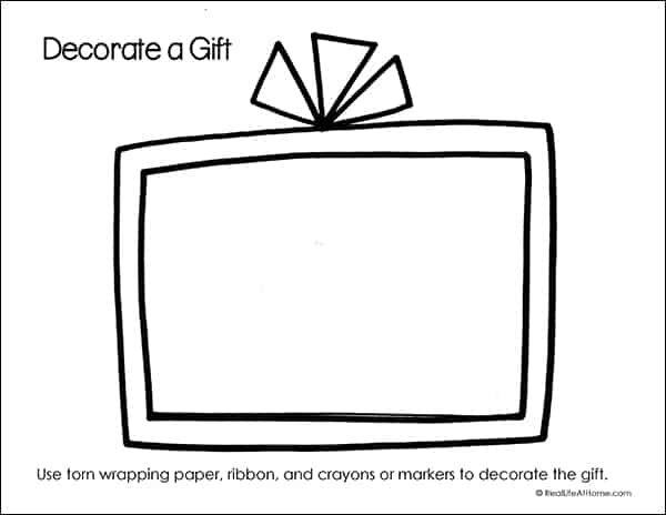 Decorate a Gift Coloring Page