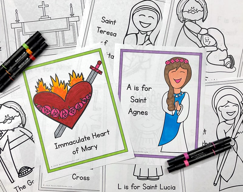Catholic ABC Coloring Pages
