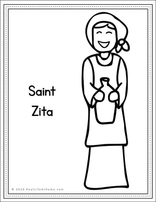 Saint Zita Coloring Page