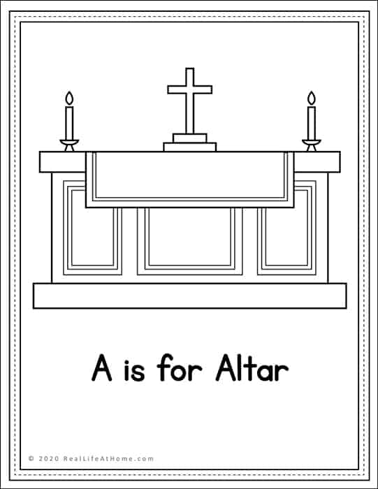 Altar para colorir