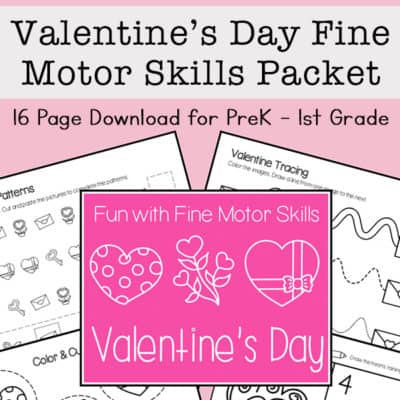 Valentine's Day Fine Motor Skills Packet