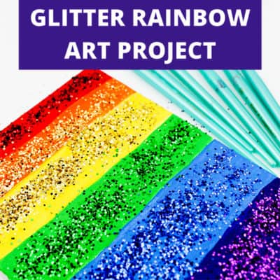Glitter Rainbow Art Project for Kids