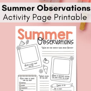 Summer Nature Study Printable