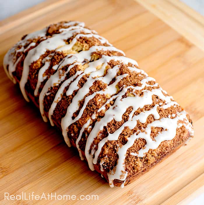 Cinnamon Raisin Bread with Brown Sugar Crumble and Glaze