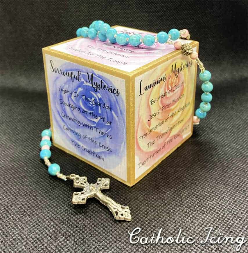 Printable Mysteries of the Rosary Cube Craft