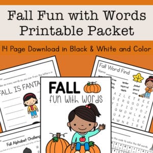 Fall Fun with Words Printable Packet