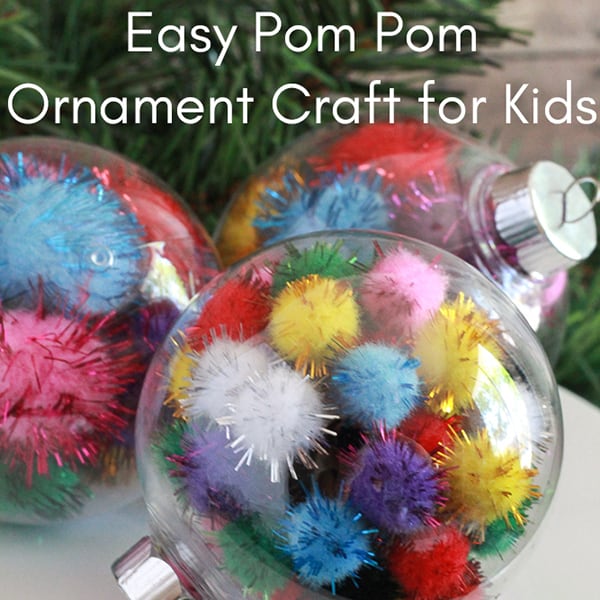 Easy Pom Pom Ornament Craft for Kids