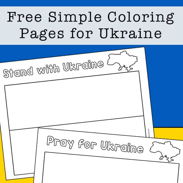Pray for Ukraine and Stand with Ukraine Free Coloring Pages