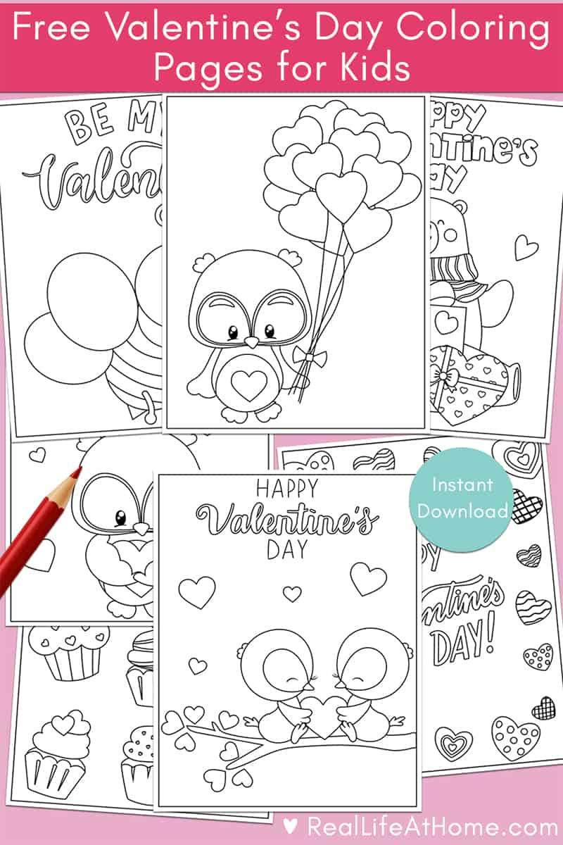 Free Valentine Coloring Pages for Kids