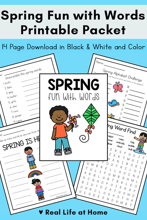 Spring Fun with Words Printable Packet