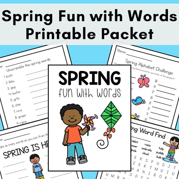 Spring Fun with Words Language Arts Packet