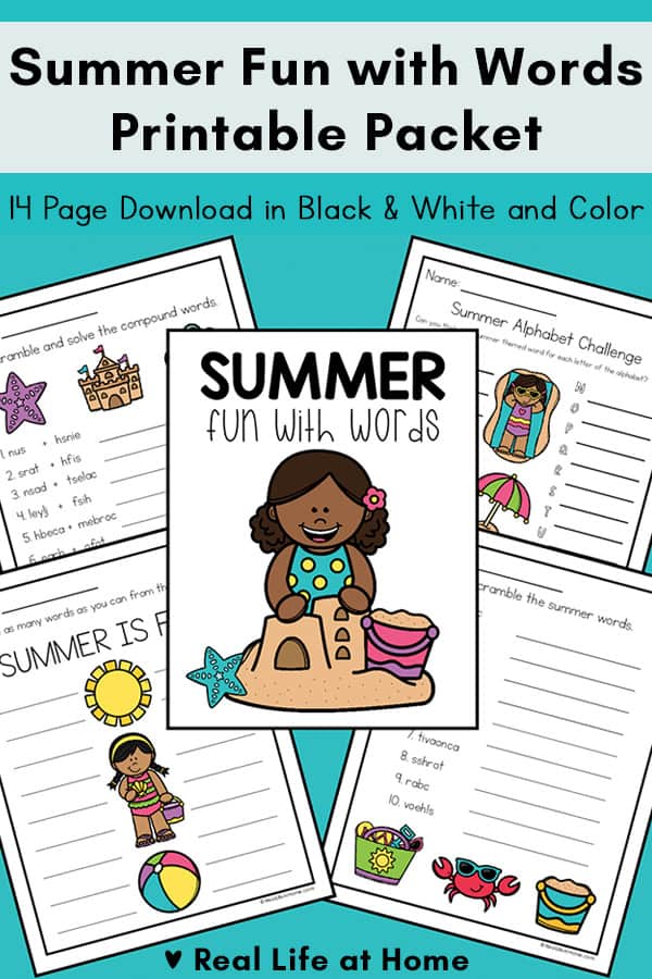 Summer Fun with Words Printables Packet
