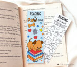 Free Printable Color Your Own Dog Bookmarks for Kids and Adults