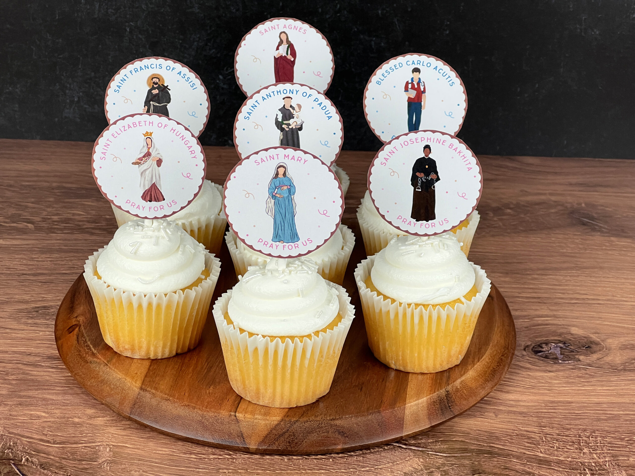 Catholic Saints Cupcake Toppers Printable Set Catholic Saints Cupcake Toppers Printable Set