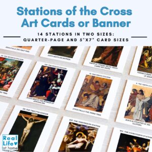 Stations of the Cross art cards for children and families