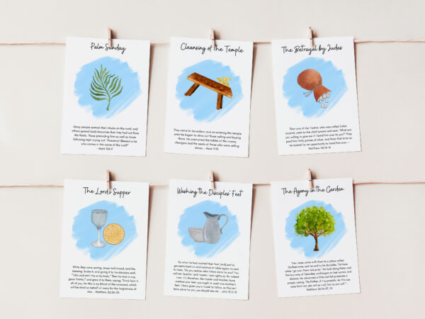 Holy Week and Easter Story Cards Printables for Kids and Families